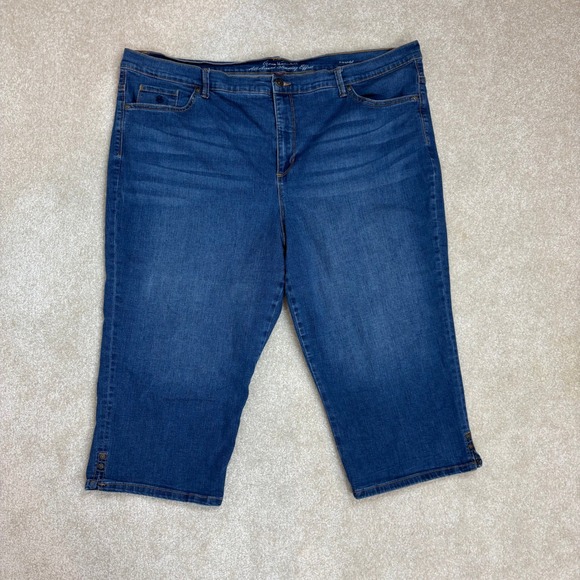Gloria Vanderbilt Amanda All Around Slimming Denim Capri Jeans 22W Plus - Picture 1 of 8